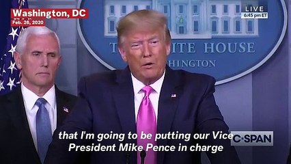 Trump Taps Pence To Lead Coronavirus Response, Says Infection Spread Seems To Have 'Gotten Smaller' In China