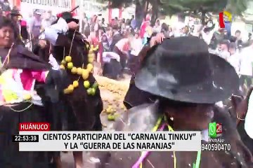 Huánuco: se celebran el carnaval del Tinkuy, conocido como la “guerra de naranjas”