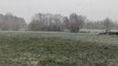 La neige tombe à Hingeon en province de Namur ce 26 février 2020