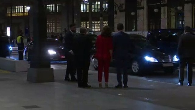 La reina Sofía a su llegada a la ceremonia de los Premios Iberoamericanos de Mecenazgo 2020