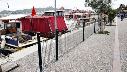 Yalıkavak sahilinde çit gerginliği