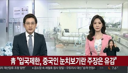 [녹취구성] 靑 "입국제한, 중국인 눈치 보기란 주장은 유감"