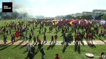 La policía de Brasil se enfrenta a manifestantes con disparos