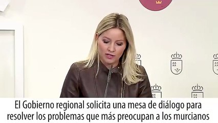 El Gobierno regional de Murcia solicita también una mesa de dialogo para resolver los problemas que más preocupan a los murcianos