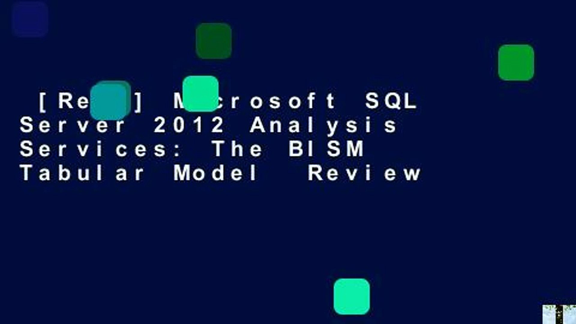 Read] Microsoft SQL Server 2012 Analysis Services: The BISM Tabular Model  Review - video Dailymotion