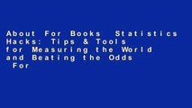 About For Books  Statistics Hacks: Tips & Tools for Measuring the World and Beating the Odds  For