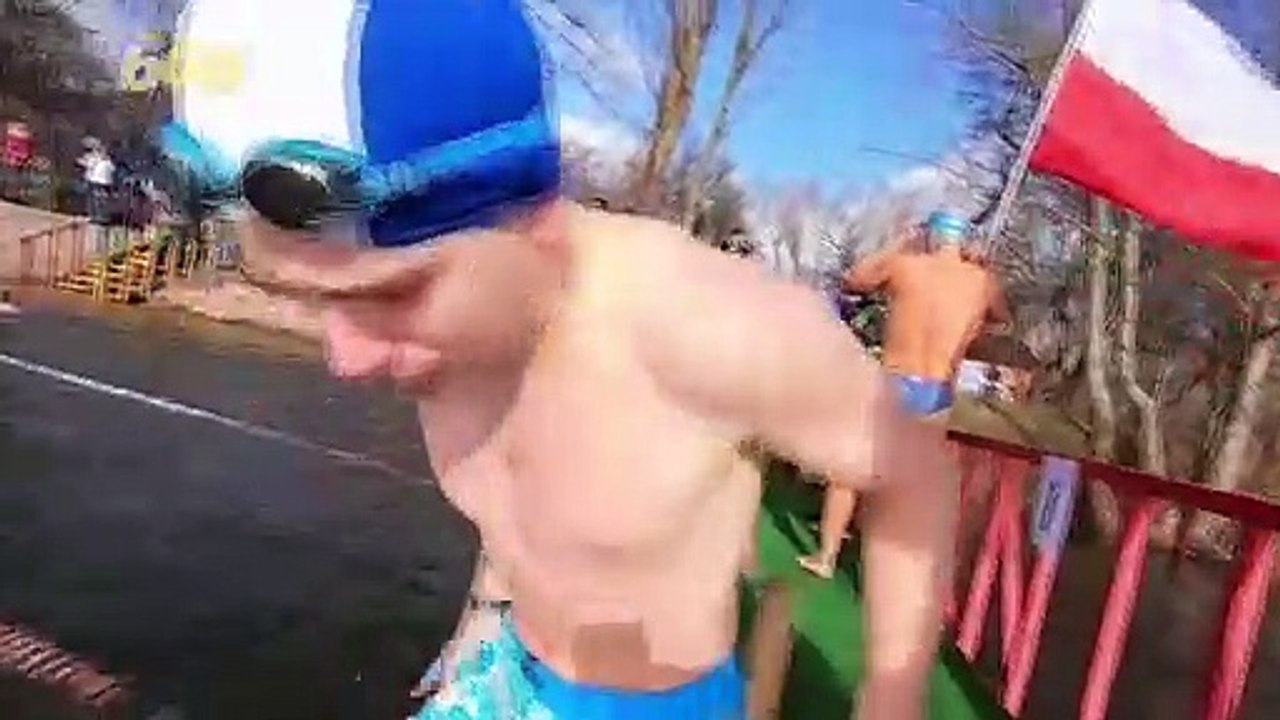 Winter Swimmers Race Through Near Freezing Waters in Russia