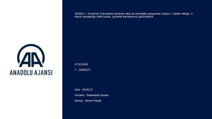 Denizli'deki ölümlü trafik kazası güvenlik kamerasında