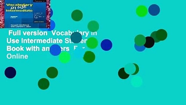 Full version Vocabulary in Use Intermediate Student s Book with answers For Online