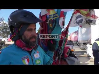 Report TV -Çiklisti argjentinas viziton 45 shtete me biçikletë, mbërrin ditën e sotme në Vlorë