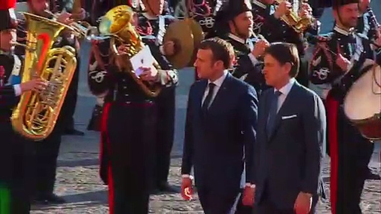 Conte con il Presidente della Repubblica francese Emmanuel Macron (27.02.20)