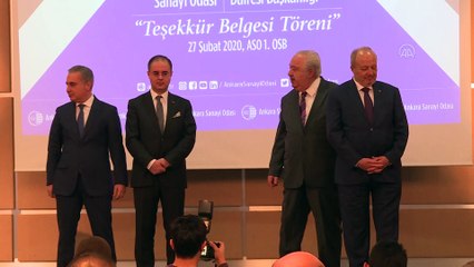 Ankara'nın vergi rekortmeni sanayicilerine teşekkür belgesi verildi