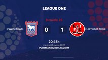 Resumen partido entre Ipswich Town y Fleetwood Town Jornada 26 League One