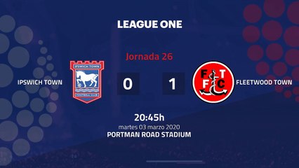 Resumen partido entre Ipswich Town y Fleetwood Town Jornada 26 League One