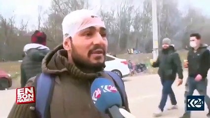 Suriyelilerin arasında Avrupaya açılmaya çalışırken Yunan polislerden dayak yiyen Konyalı