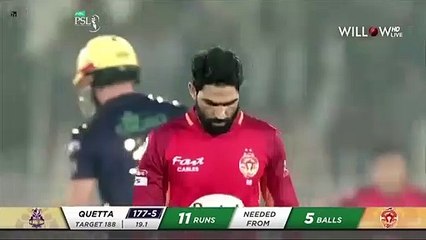Ben Cutting wins it for Quetta against Islamabad in the last over