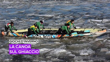 Giochi d'inverno: canoa sul ghiaccio