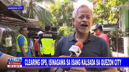 Clearing ops, isinagawa sa isang kalsada sa Quezon City