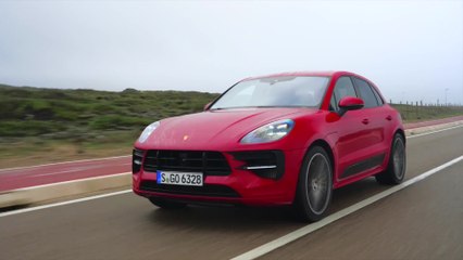 The new Porsche Macan GTS in Carmine Red Driving Video