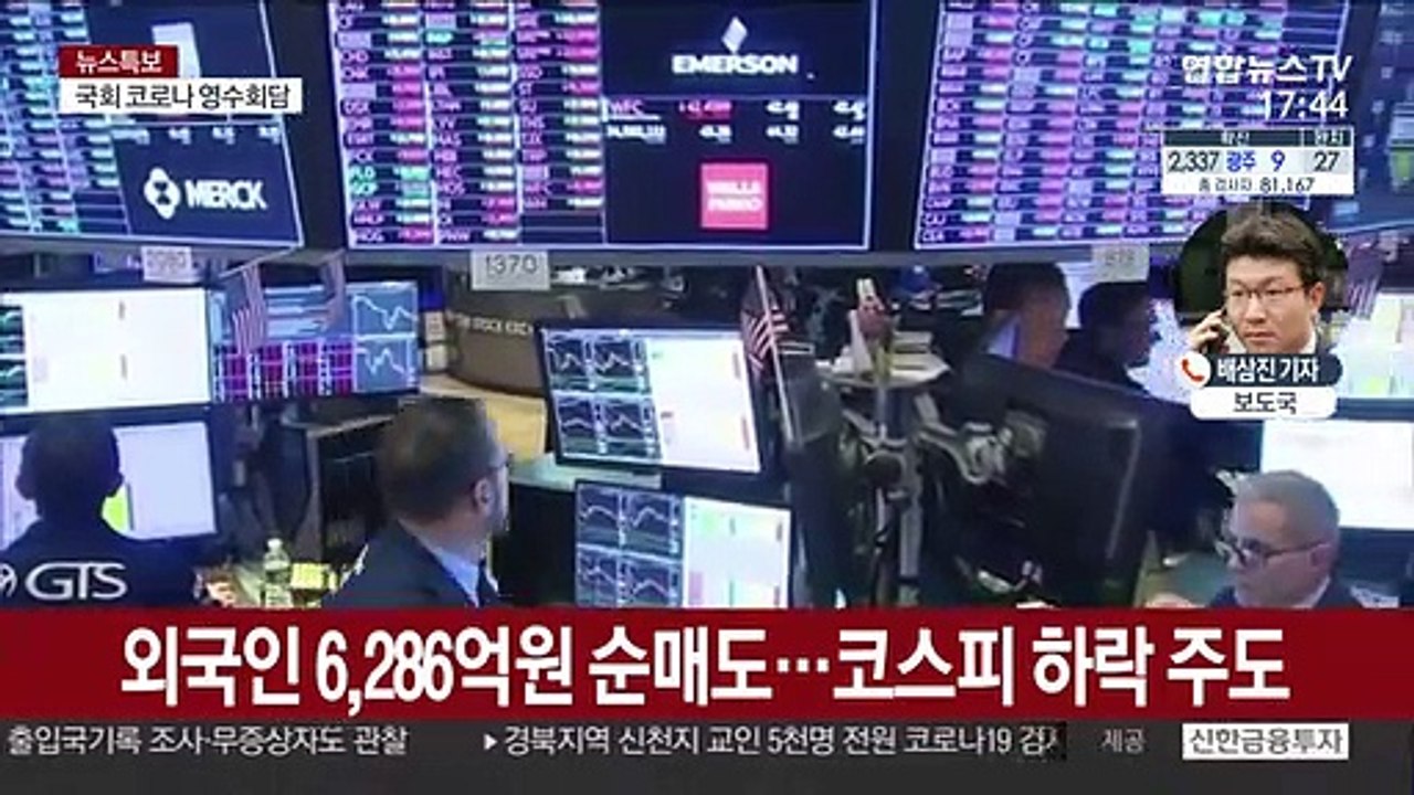 코로나19에 증시 급락…코스피 2,000선 붕괴