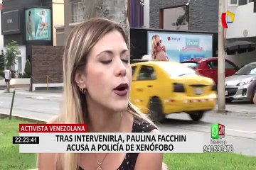 Activista venezolana acusa de xenofobia a policía
