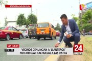 Denuncian presencia de tachuelas en pistas de San Isidro