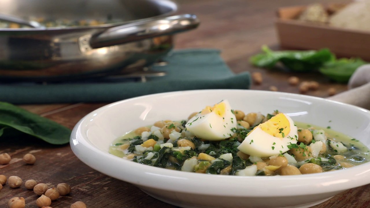Garbanzos con espinacas y bacalao (potaje de vigilia) - Cocinatis