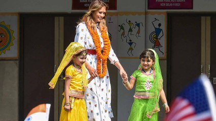 Melania attends Happiness Class at Delhi govt school