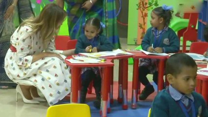 Melania Trump attends 'Happiness Class' at Delhi school