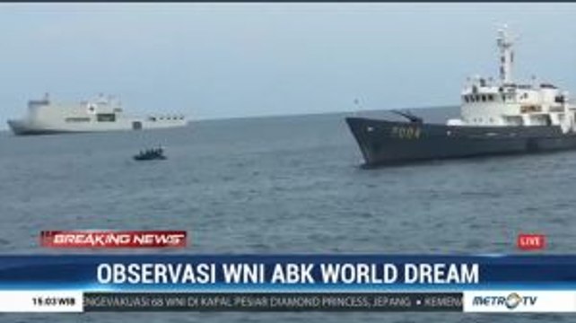 Pemindahan WNI ABK World Dream dari KRI Soeharso ke Pulau Sebaru Gunakan Dua Kapal LCU