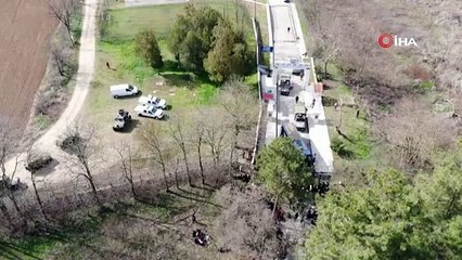 Mültecilerin tampon bölgedeki bekleyişi havadan görüntülendi