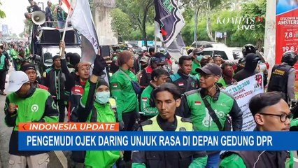 Tak Terima akan Dijadikan Angkutan Umum, Ribuan Ojol Demo di Depan Gedung DPR