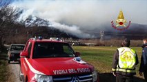 Trana (TO) - Incendio boschivo sul Monte Pietraborga (28.02.20)