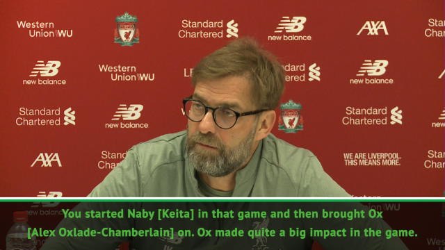 Ox and Keita are not competing against each other - Klopp