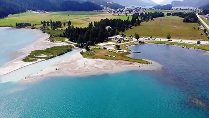 Drone view - House, trees and beach