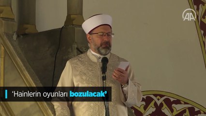 Diyanet İşleri Başkanı Erbaş'tan, Hatay'da 'Hak uğrunda mücadele' konulu hutbe