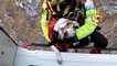 Helicopter rescues woman and dog from mountain