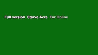 Full version  Starve Acre  For Online