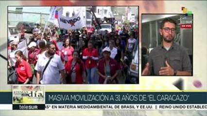 Venezolanos conmemoran con movilización 31 años del "Caracazo"