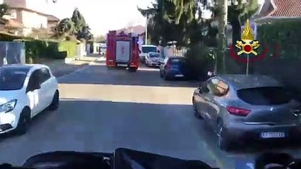 Nerviano (MI) - Fienile distrutto da un incendio (28.02.20)