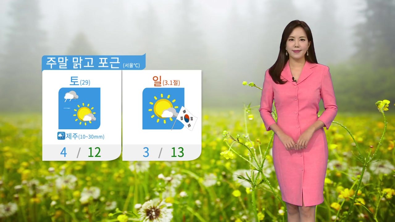 [날씨] 이번 주말 맑고 포근...아침 짙은 안개 주의 / YTN