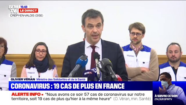Olivier Véran: En France, une nouvelle étape de l'épidémie de coronavirus est franchie