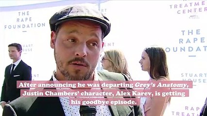 Prepare the tissues because Justin Chambers’ Alex will get a goodbye episode of Grey’s Anatomy