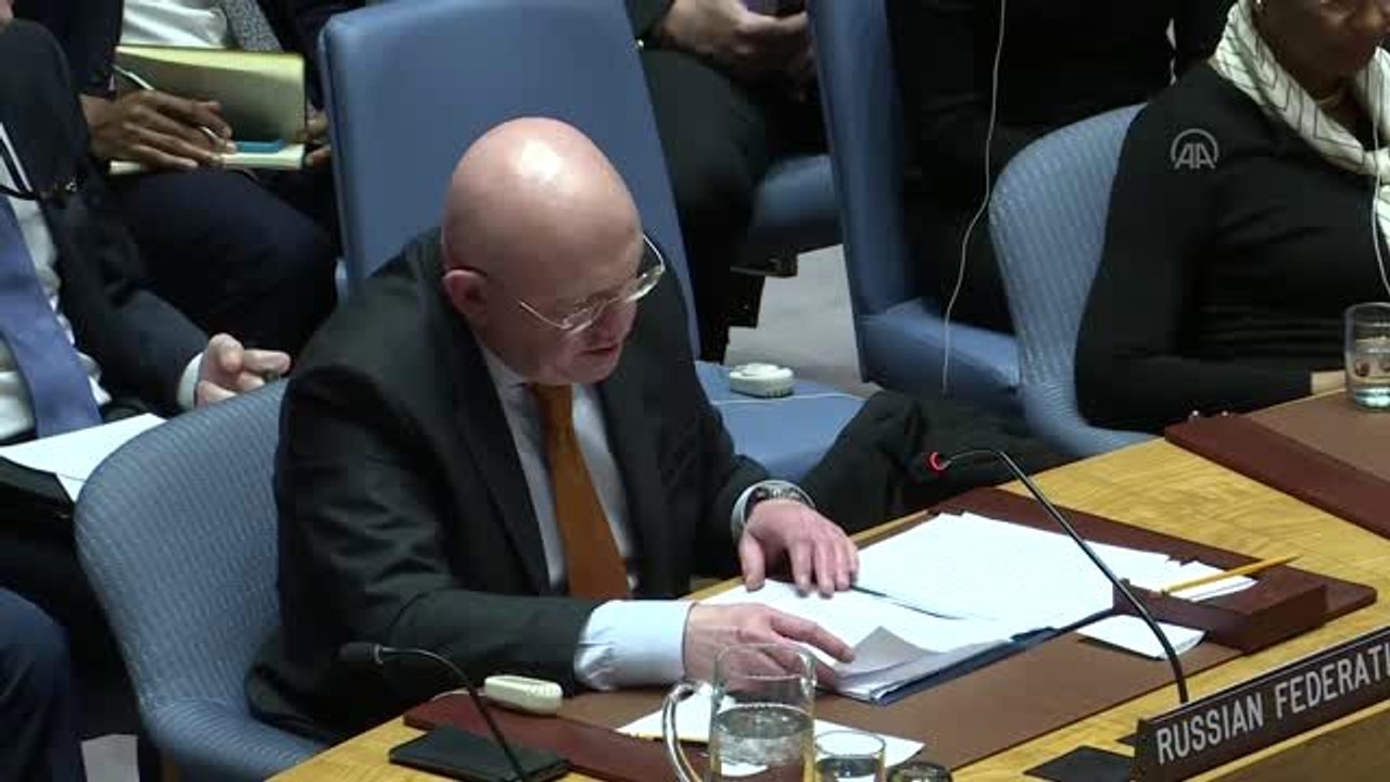 BMGK Toplantısı - Rusya'nın BM Daimi Temsilcisi Vasiliy Nebenzya (2) - BİRLEŞMİŞ