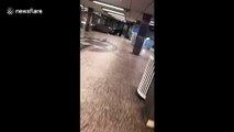 Shocking scene man tackled down at Chicago train station