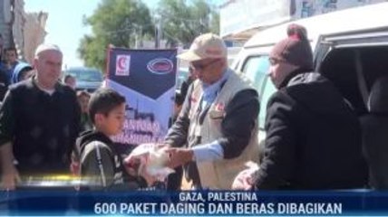 MER-C Indonesia Bagi-bagi Beras dan Daging untuk Warga Gaza