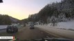 Video Shows Police Car Getting Hit By Flying Ice Chunks From Another Vehicle