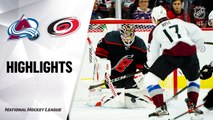 NHL Highlights | Avalanche @ Hurricanes 2/28/20