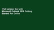 Full version  Go! with Microsoft Outlook 2016 Getting Started  For Online