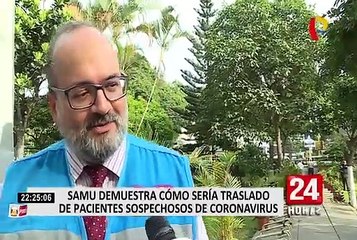 SAMU presenta ambulancias para atender casos de coronavirus en Perú